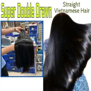 Super double drawn bone straight Vietnamese virgin hair – premium human hair